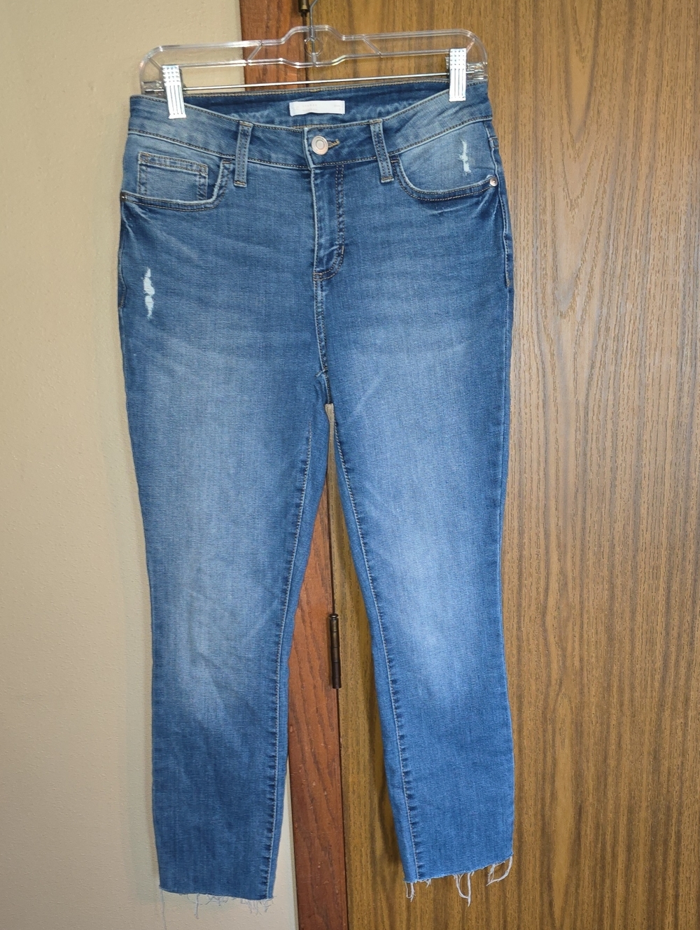 LC Lauren Conrad Medium Blue Ankle Skinny Jeans